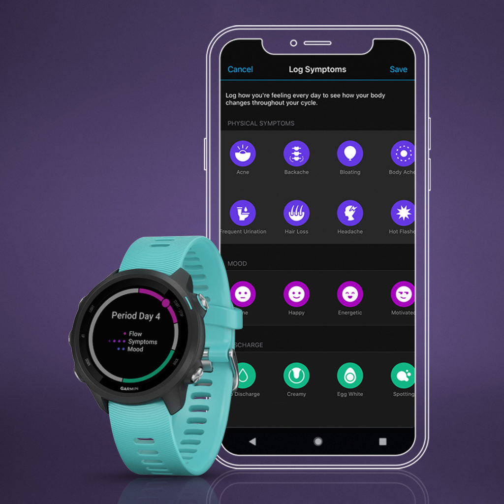 garmin menstrual cycle tracking